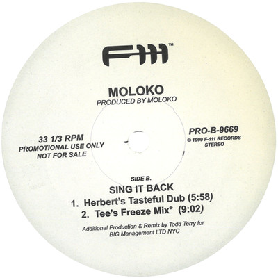 Moloko - 'Sing It Back (Remixes)' 12''