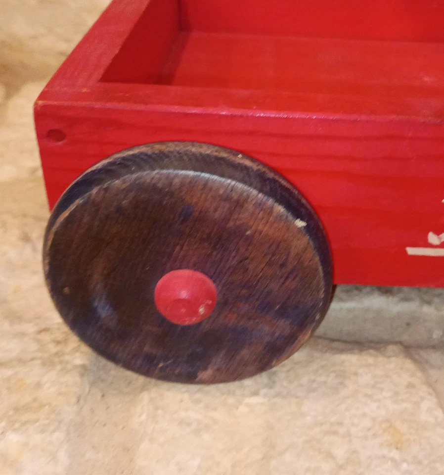 RARO HALLAZGO E.C. Vagón antiguo de juguete Streater (iniciador de juguetes Tonka) con bloques.  Foto 4 de 4