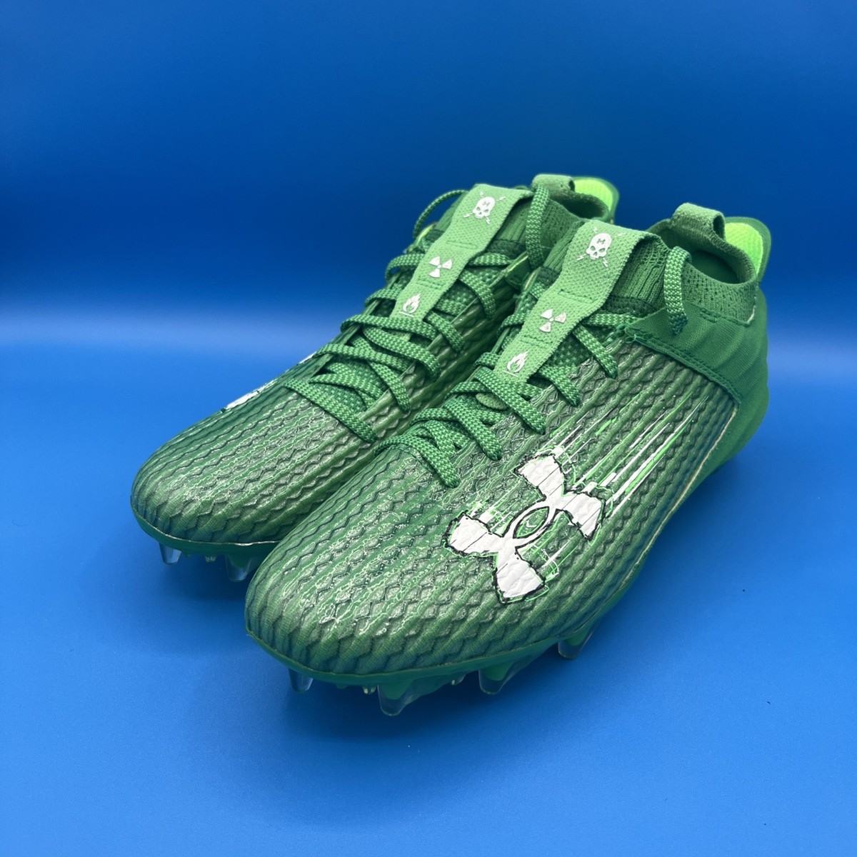 NEW Under Armour Blur Smoke 2.0 MC Football Cleats 3027978-300 Size 14 Green Under Armour Blur Smoke 2.0 MC Green Football Cleats Mens Sz  main image 3