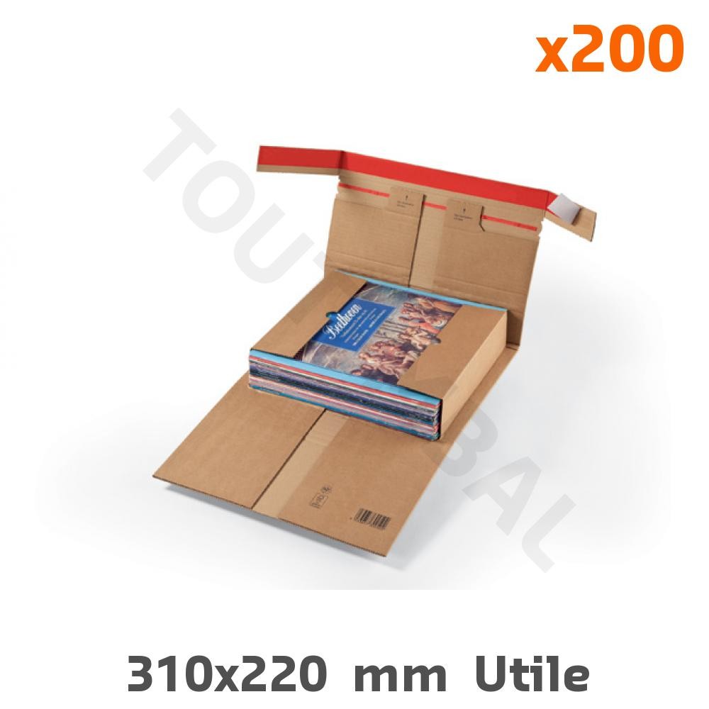 Etui postal carton livre lourd emballage protection colis lourd 310x220 mm