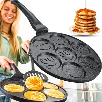 Pancake Pfanne mit Smiley Bratpfanne Pfannkuchenpfanne Eierpfanne für Elektro