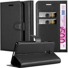 For Alcatel 1 5033X Slim Black Leather Wallet Phone Case Flip Stand Cover