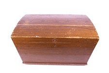 Alte Truhe Runddeckeltruhe Bauerntruhe Holztruhe Fichte Schloss 84x52x55 cm