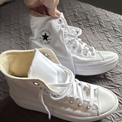 Converse Chuck Taylor All Star High Top White Canvas Lace-Up Rubber Sole