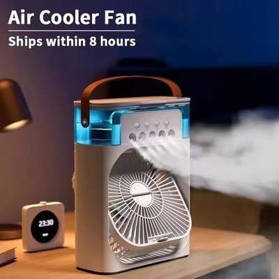 New 3 In 1 Fan AIr Conditioner Household Small Air Cooler LED Night Light Portab