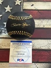 Pete Rose Signed Autograph Official MLB Black & Gold Lace Baseball PSA DNA *20