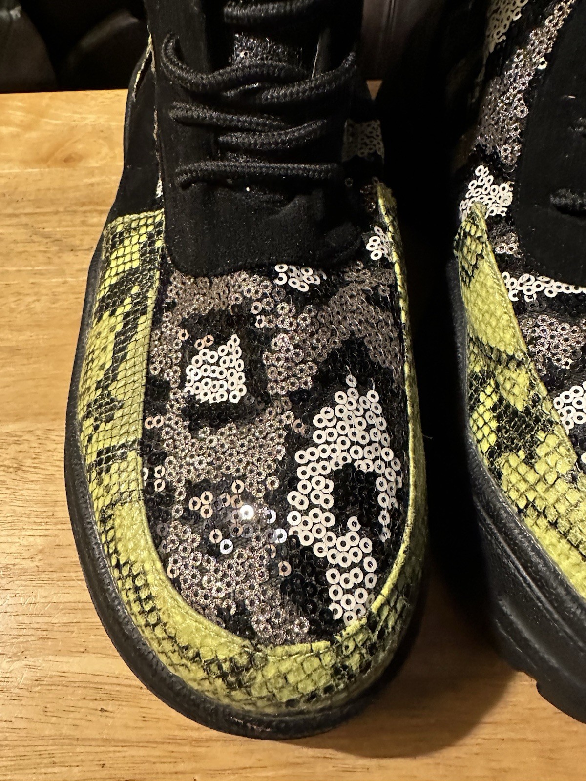 Cape Robbin Women’s Combat Boots, Python Design W… - image 4