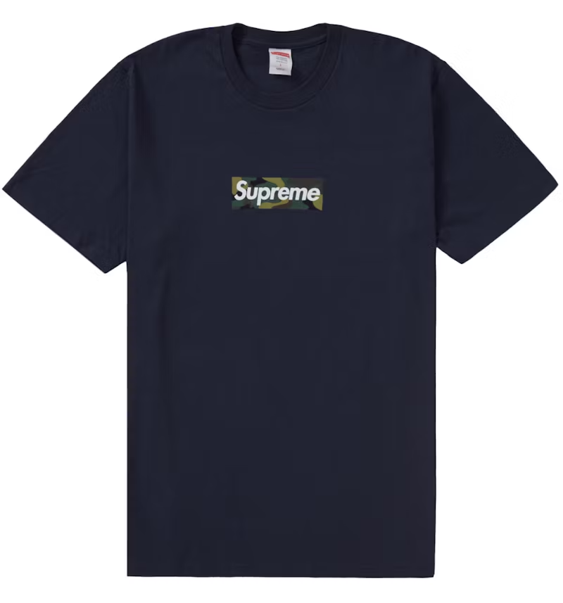 Supreme Box Logo Tee (FW23) Navy Camo Size Large Preowned | eBay