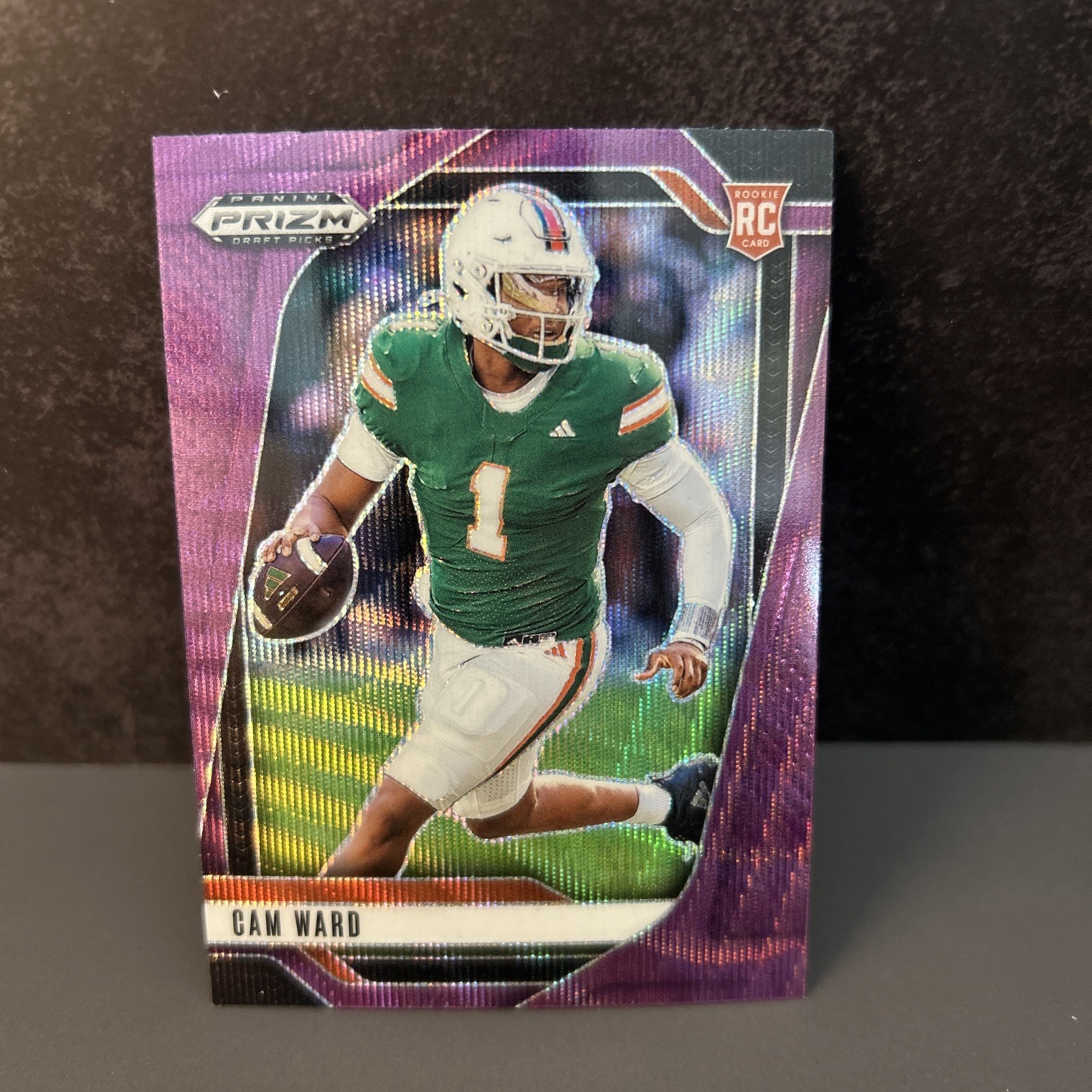 2025 Panini Prizm Draft Picks - Cam Ward #57 Purple Wave Prizm (RC)