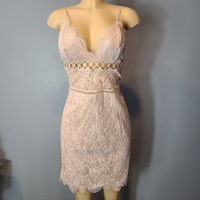 Victorias Secret Slip Mini Dress Sz XL Dainty Lace Coquette Y2K Feminine Pink
