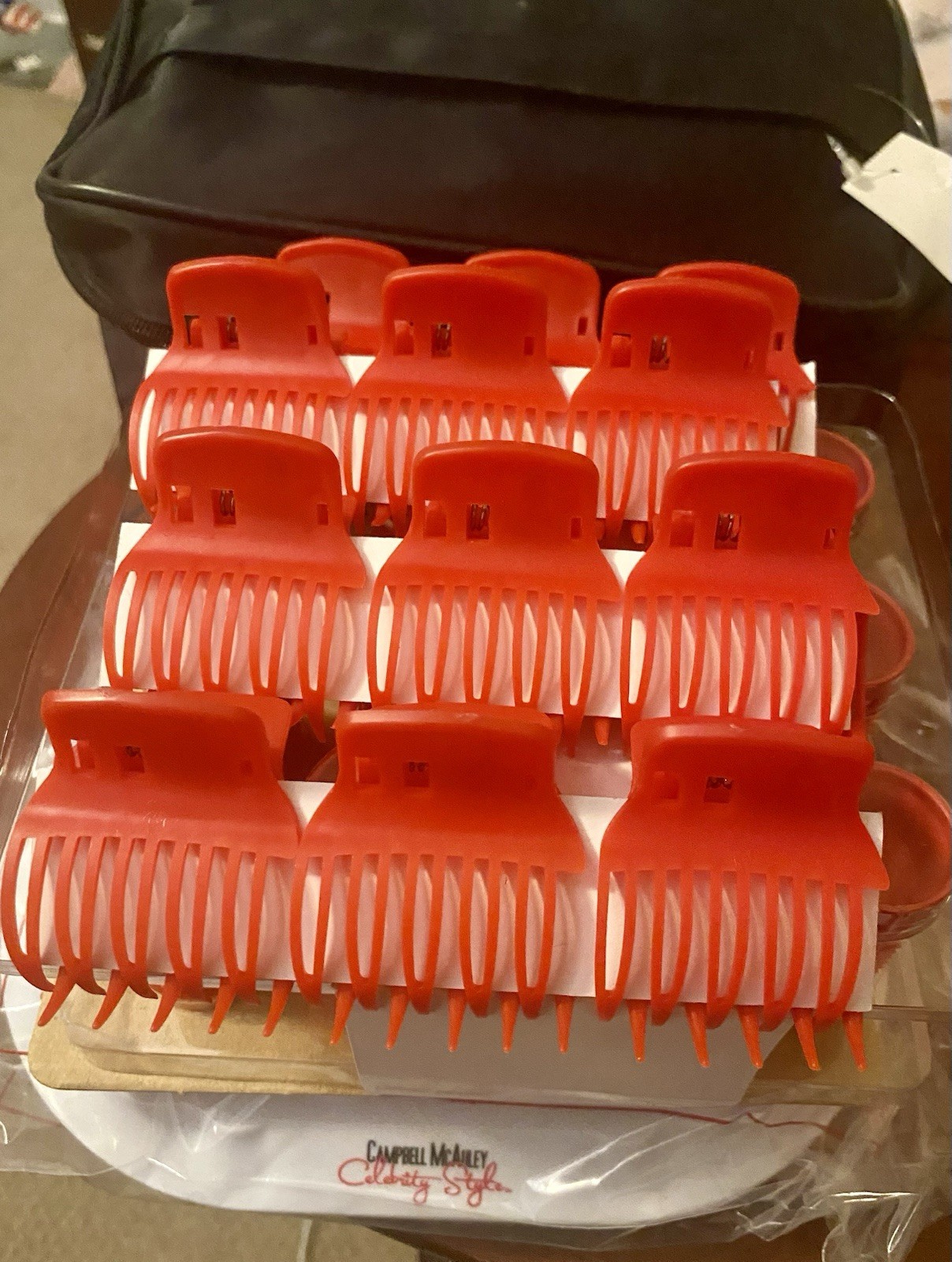 A set of Calista Tools Ion Hot 12 rollers, 12 clips & travel PROTEC TOOLS bag  