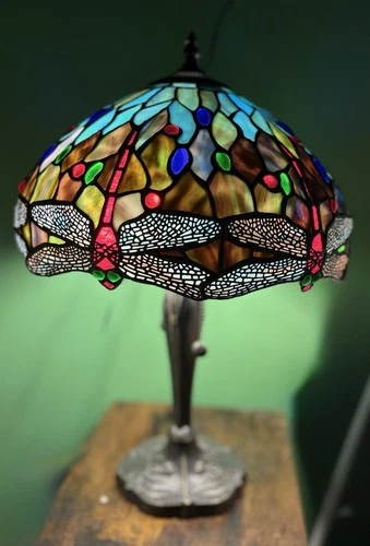 Dale Tiffany Stained Glass Lamp Vintage