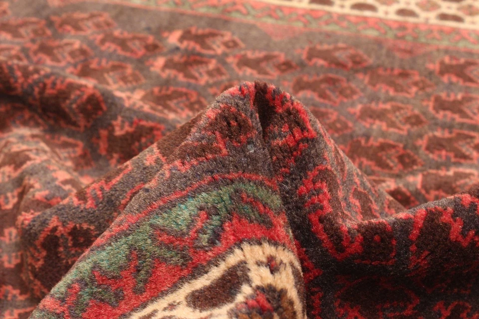 Alfombra de lana oriental anudada a mano tradicional gris oscuro de 2'10" x 4'4" vintage Foto 3 de 4