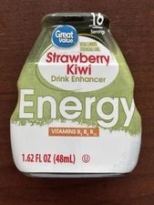 2 Great Value Energy Strawberry Kiwi Liquid Water Drink Enhancer Free Shipping