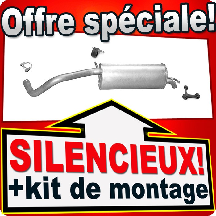 Ligne d'échappement robuste en acier aluminé pour VW POLO 1.9 TDI 100CH 03-09