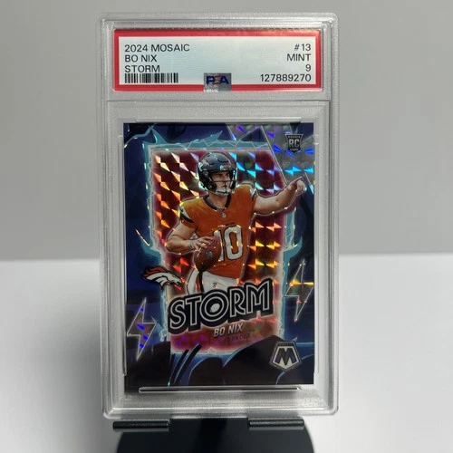2024 Bo Nix Mosaic Storm #13 Rookie - PSA 9 - Broncos