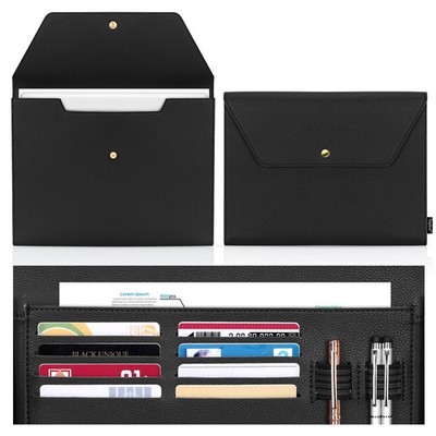 Toplive Document File Folder, Waterproof PU Leather A4 Letter Envelope Folder...