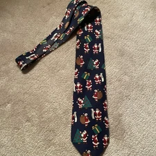 Santa Christmas Silk Tie 3673