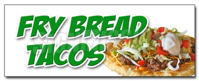 FRY BREAD TACOS DECAL sticker indian mexican chili vegetarian navajo food