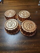 Vintage formy miedziane owoce zestaw 4 szt.