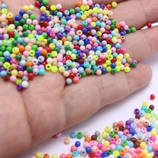 3000 Mixed Bubblegum Color Acrylic Round Beads 3mm Smooth Ball Beads