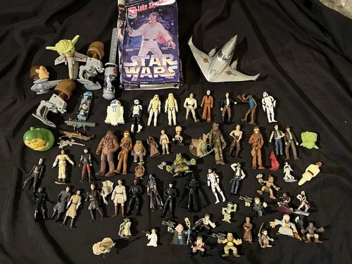 Huge Star Wars Figure Lot Original 1970s Rare Figures Obi Wan Clone Wars Look!