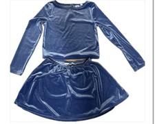 GAP Kids Girls BlueVelvet 2-Piece Top  Skirt Set Size M 8 Dressy Wear