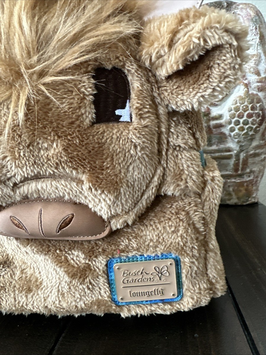 Exclusive Busch Gardens Highland Cow Loungefly Bag RARE So  display picture 2