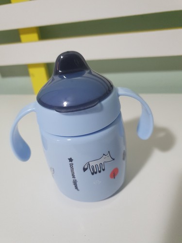 TOMMEE TIPPEE DRINKING CUP SIPPY CUP BLUE WITH FOX SQUIRELL - Picture 3 of 6