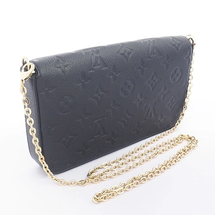 Auth Louis Vuitton M82477 Felicie Pochette Handbag Black Monogram  