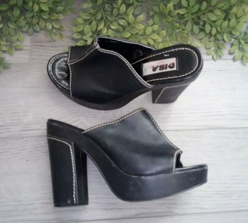 platform sandals black 90s
