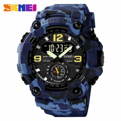SKMEI Men Sports Watches Fashion Digital LED Wristwatch Dual Display Boys Watch