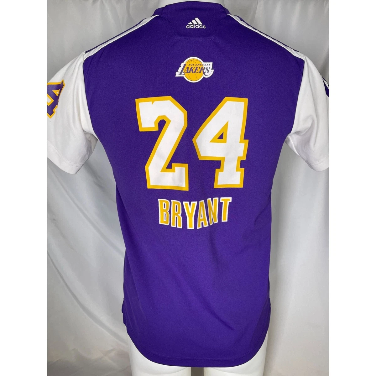 Kobe Bryant 24 Adidas Purple Los Angeles Lakers Practice Jersey Youth LARGE