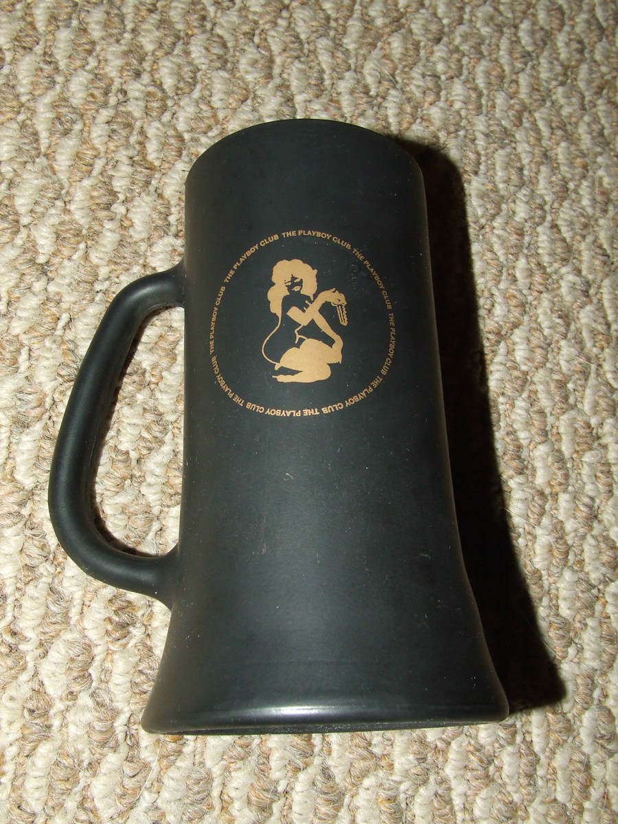 入手困難 1970s ロサンゼルス Playboy Club ビアマグ ジョッキ Vintage 1950's PLAYBOY CLUB Black Frosted Beer Stein Mug Cup w