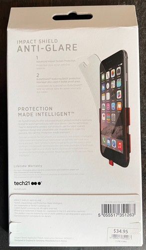 Tech21 impact shield anti-glare for iPhone 6 NEVER OPENED - Picture 2 of 2