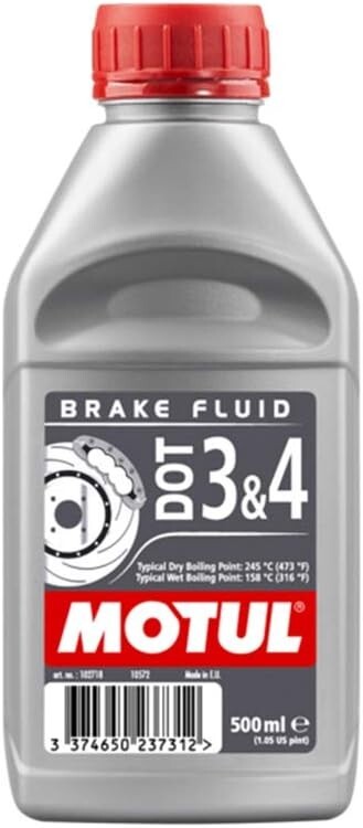 Olio freni DOT 3&4 MOTUL Auto moto 100% Sintetico Brake Fluid 500ml