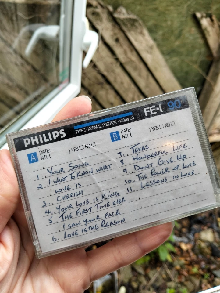 Cassette Philips. Songs recorded on cassette. Your Song. Cherish. Texas  - Image 2 of 4