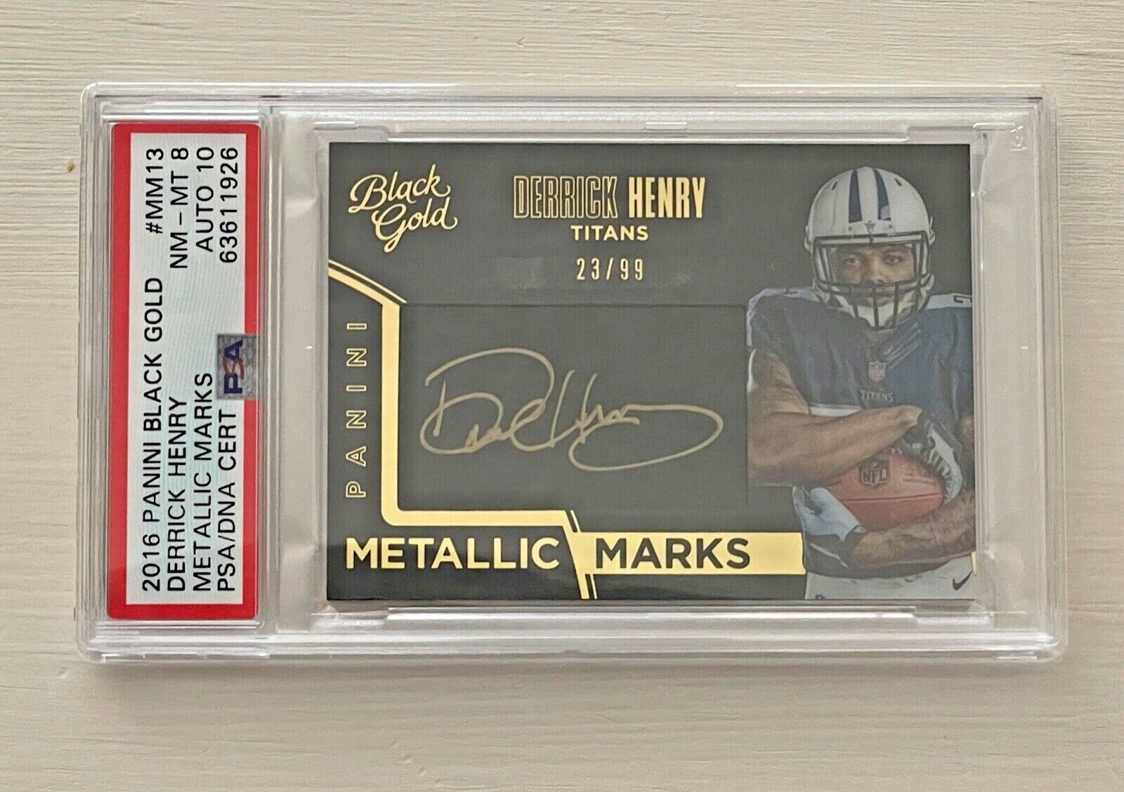 Derrick Henry Panini Black Gold Metallic Marks #MM13 Base