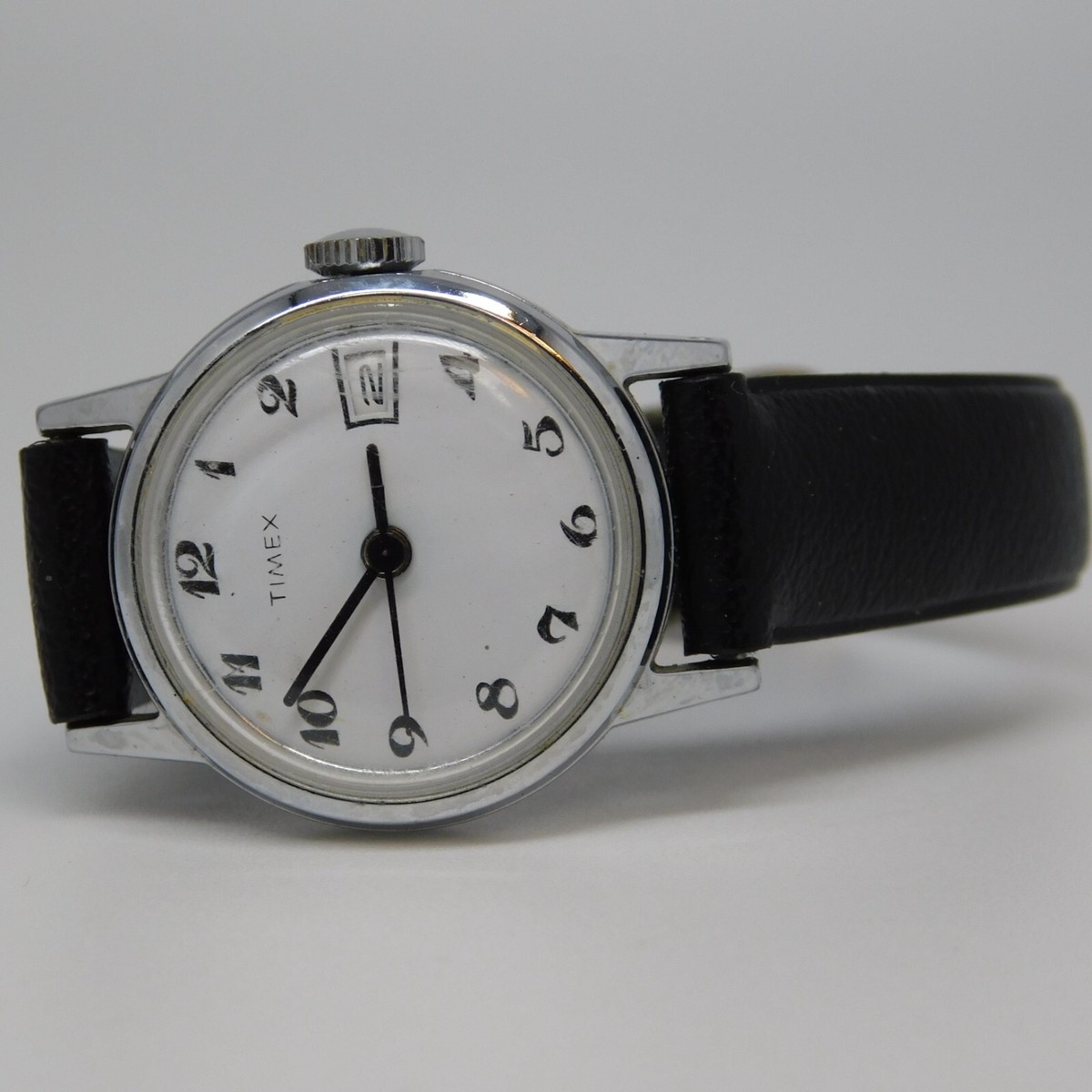 Timex Wind Up Wrist Watch For Ladies Vintage Timex Silver Tone