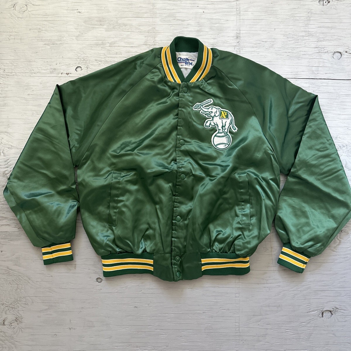 Vintage 90s MLB Chalk Line Oakland Athletics A's Satin Baseball