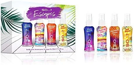 SOU2026? So.? Summer Escapes Gift Set, 4 x 50ml Body Mist, Travel Size,481927