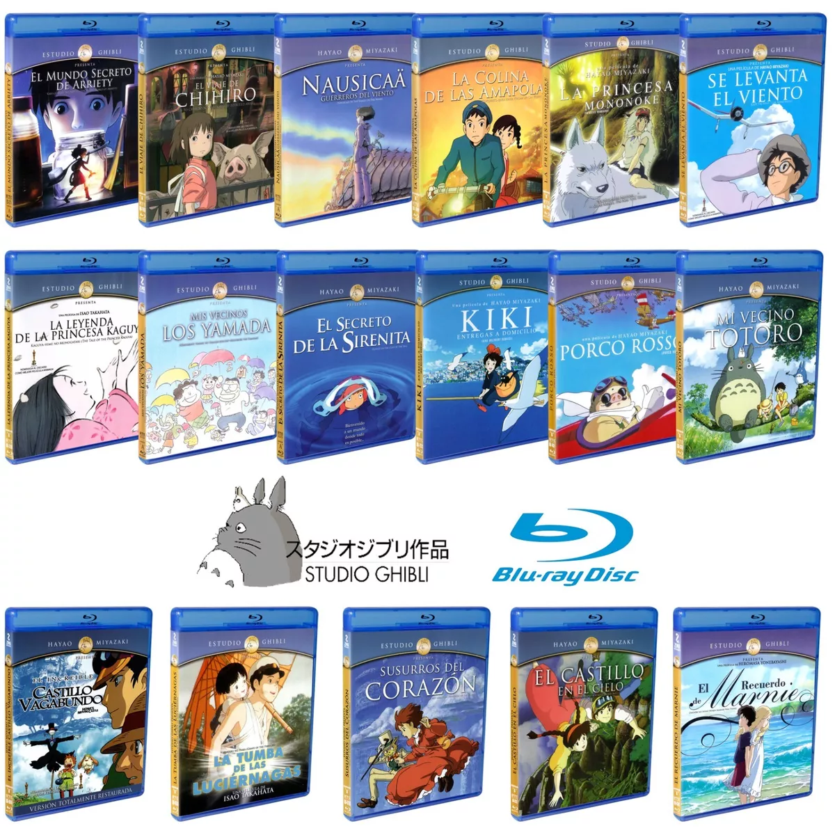 Ghibli Movies Collection - Peliculas en Español Latino Blu-ray Region A