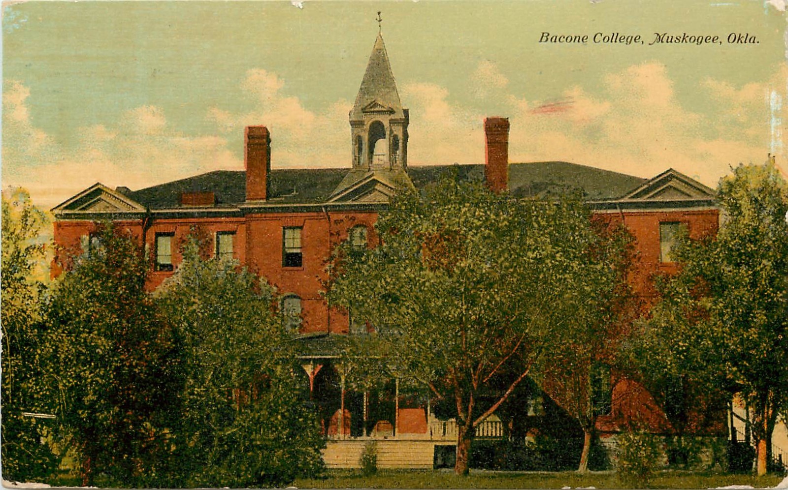 c1910 Postcard Bacone College formerly Indian University, Muskogee OK posted eBay