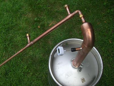 Beer Keg Kit 2'' inch Pipe Copper Moonshine Still Pot Still Distillation Column