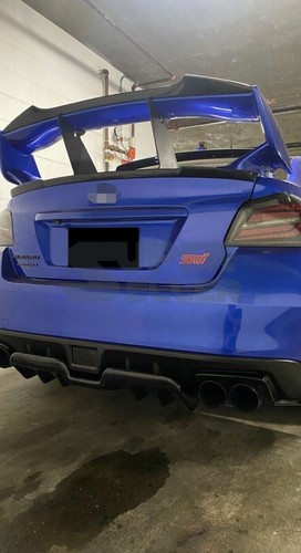 Fit For 15-21 Subaru WRX STI 4th Sedan R Type Trunk Spoiler Wing Glossy Black - Picture 3 of 7