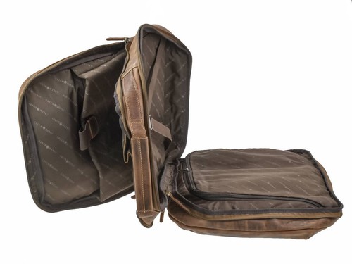 Greenburry Rucksack Leder 34x48x16cm Overnighter Reiserucksack "Vintage" braun - Bild 11 von 11