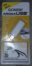 GONESH® brand USB aroma stick diffuser with 30 refills "vanilla cream" scent NEW