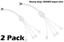LEDUPDATES 2 PACK Heavy Duty Terminal TO 4 Splitter Cable for RGB LED Controller