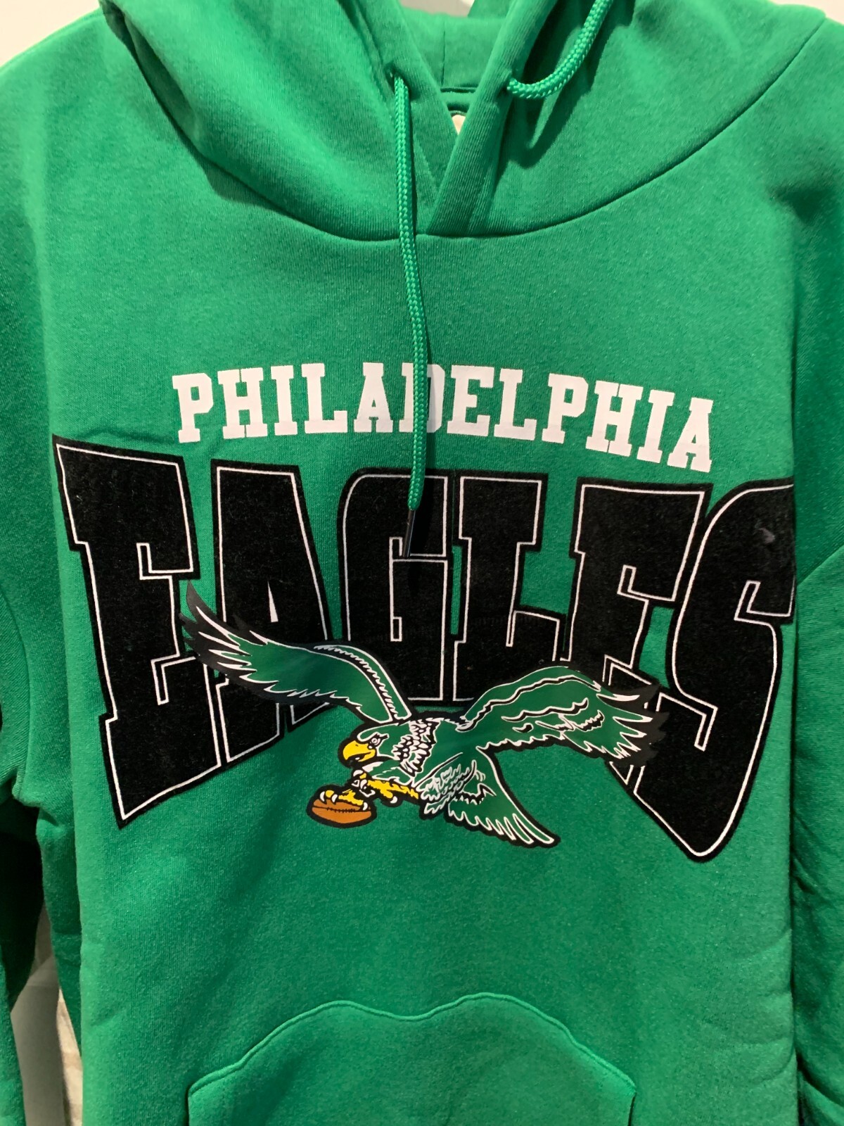 Philadelphia Eagles Vintage Marks Kelly Green Hoodie NFL Apparel