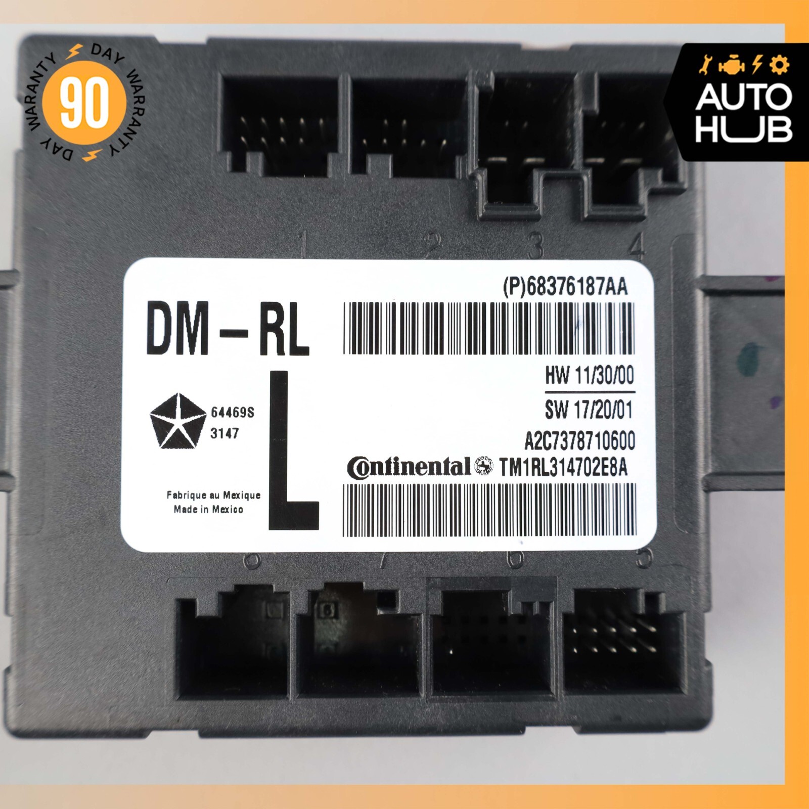 17-20 Maserati Levante M161 Rear Left Driver Side Door Control Module OEM 64k